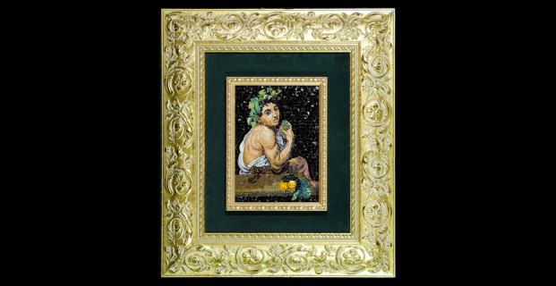 Mosaic : Bacco di Caravaggio 16×22