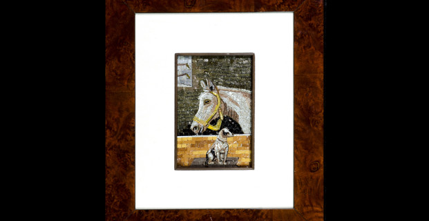 Mosaico : Cavallo e Cane 10×15