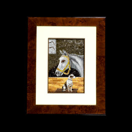 Mosaico : Cavallo e Cane 16×24