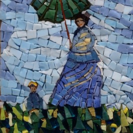 Dama con bambino – Monet – 7×10