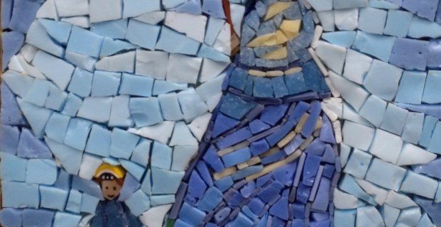 Dama con bambino – Monet – 7×10